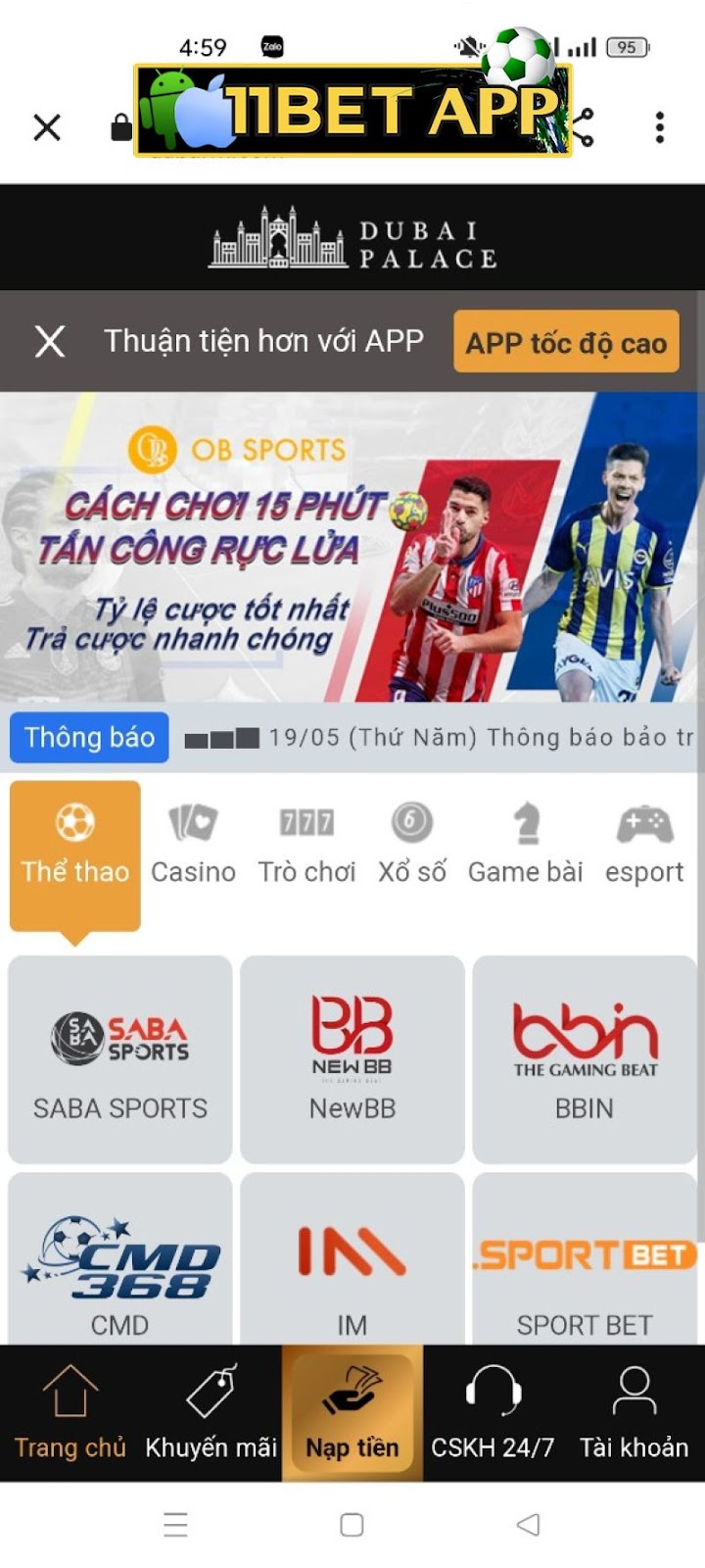 Tải app về thiết bị hệ điều hành Android