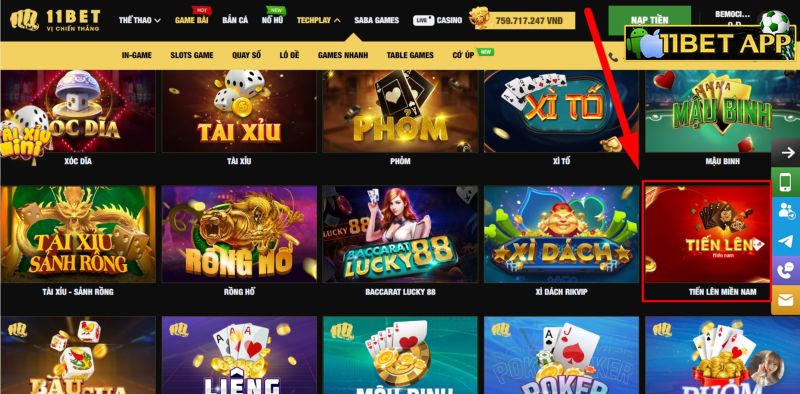Hướng dẫn cách chơi tiến lên tại 11bet