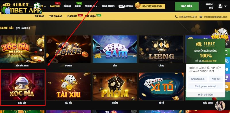 Hướng dẫn cách chơi xóc đĩa tại nhà cái 11bet