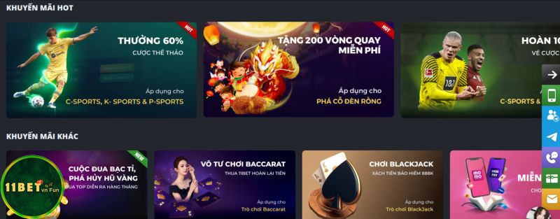 Khuyến mãi của 11bet đa dạng hơn Oxbet