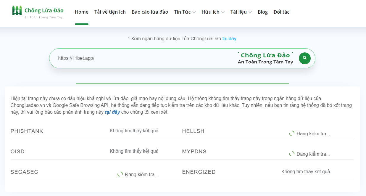 Nhận biết 11bet lừa đảo bằng trang web Chống Lừa Đảo