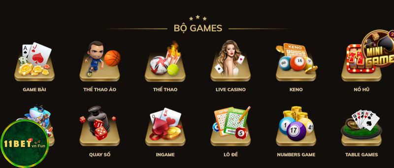 Oxbet và 11bet đều mang đến số lượng trò chơi đa dạng