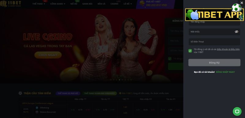 Anh em nếu có nhu cầu tham gia giải trí tại nhà cái 11bet online thì hãy đăng ký tài khoản