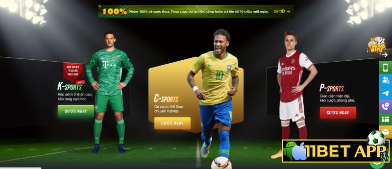Cá cược thể thao được rất nhiều người tham gia tại 11bet com