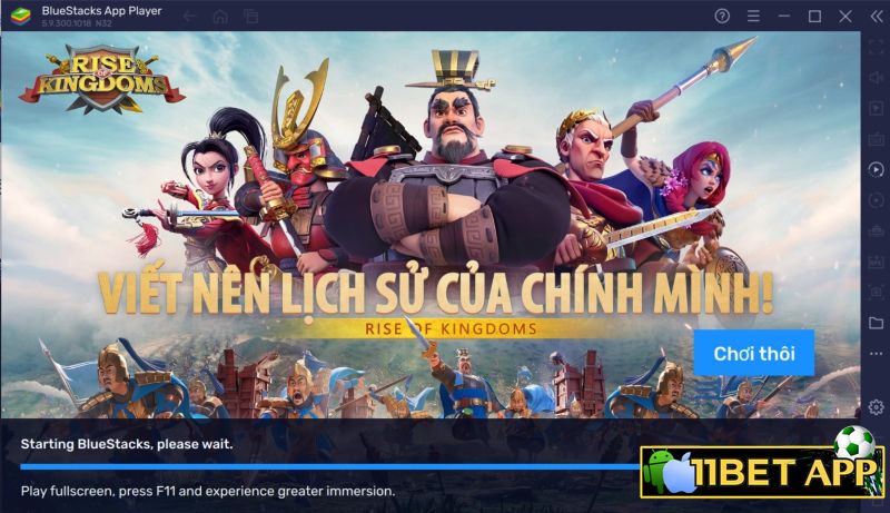 Chờ đợi hệ thống cài đặt ứng dụng 