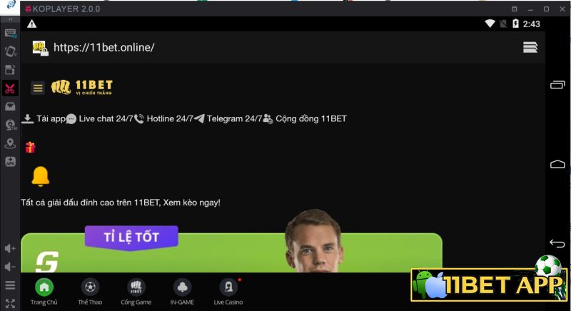 Giao diện của nhà cái 11bet đã xuất hiện  