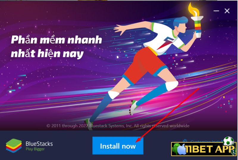 Nhấn chọn "install now"