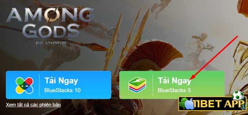 Nhấn chọn "tải ngay BlueStacks" 