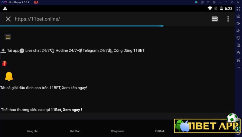 Nhấn chọn mục "tải app" để bắt đầu quá trình tải ứng dụng