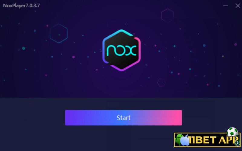 Nhấn "start" có thể sử dụng trình giả lập