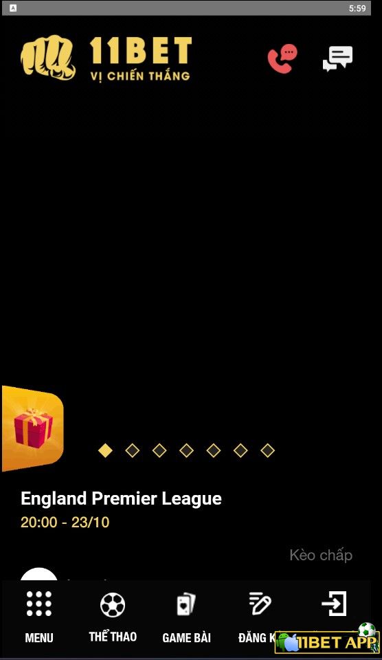 Tiến hành đăng nhập vào tài khoản hoặc đăng ký 11bet