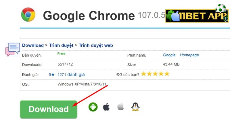 Tải trình duyệt Chrome về máy