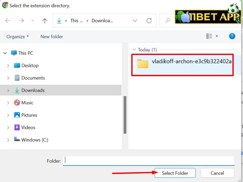 Upload file giải nén ARChon lên Chrome