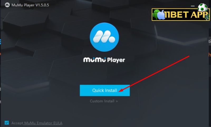 Chọn mục "quick install" để bắt đầu quá trình cài đặt nhanh