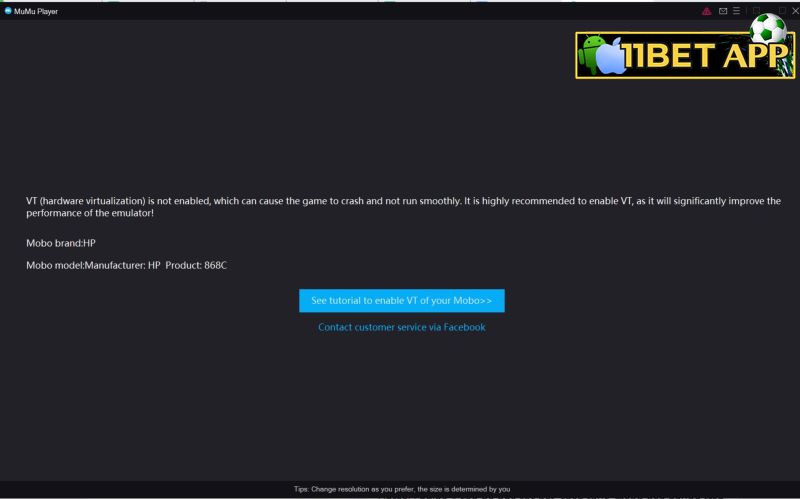 Nhấn chọn "See tutorial to enable VT of your Mobo>>" để bắt đầu quá trình cài đặt