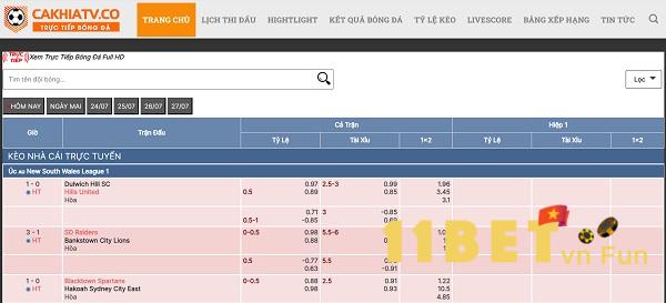 Trang web Cakhia TV - địa chỉ xem bóng đá trực tiếp cực chất lượng