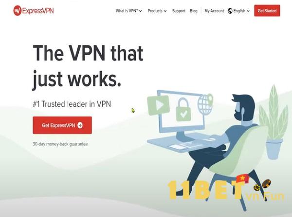 Nhấn vào mục “Get ExpressVPN”
