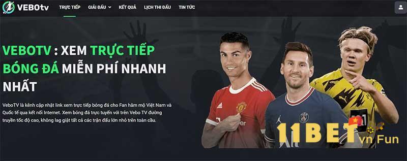VeboTV là kênh live bóng đá quen thuộc của fan hâm mộ