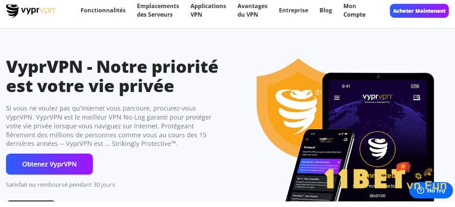 Bấm chọn mục Obtenez VyprVPN