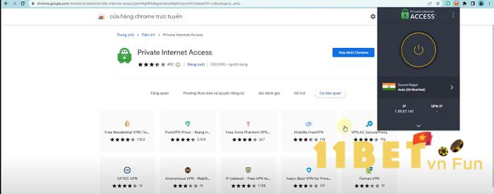 Giao diện Privarte Internet Access (PIA) sau khi cài đặt