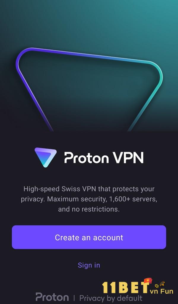 Nhấn chọn “Create an account”