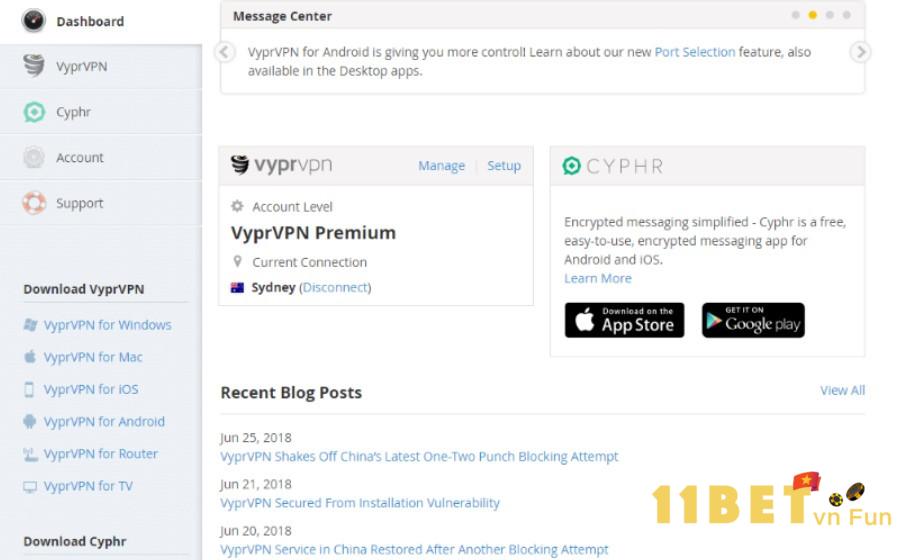 Tiến hành download ứng dụng VyprVPN tương thích với hệ điều hành thiết bị đang sử dụng
