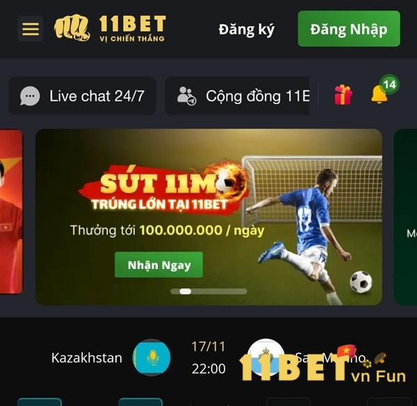 Tìm kiếm và truy cập vào nhà cái 11bet cực nhanh