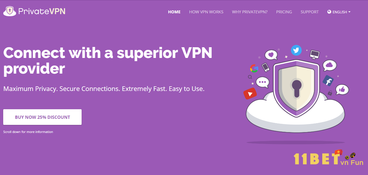 Truy cập trang chủ của Private VPN, chọn mua gói dịch vụ phù hợp và tiến hành tải xuống Private VPN về thiết bị máy tính, laptop hay PC